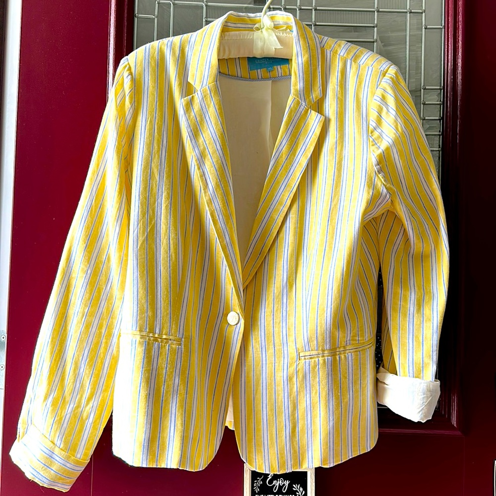 Draper James Summer Linen Blazer worn once!